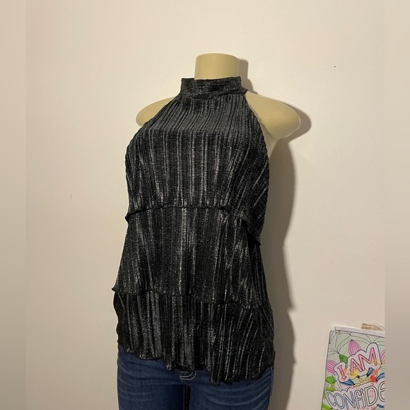 Black Halter Neck Women's Top - Picture 3 of 6